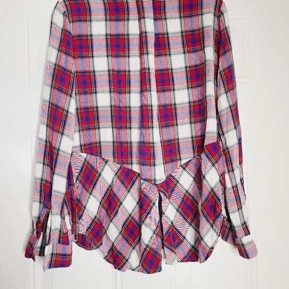 Sam Edelman Plaid High Low Shirt - Picture 10 of 12